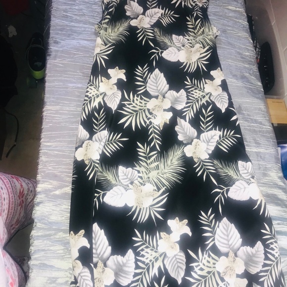 Tropical shear fabric palm leaf dress Kathy led - Picture 4 of 7